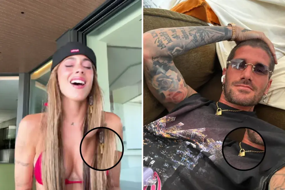 Foto del detalle que confirma la vuelta de Tini y Rodrigo de Paul.