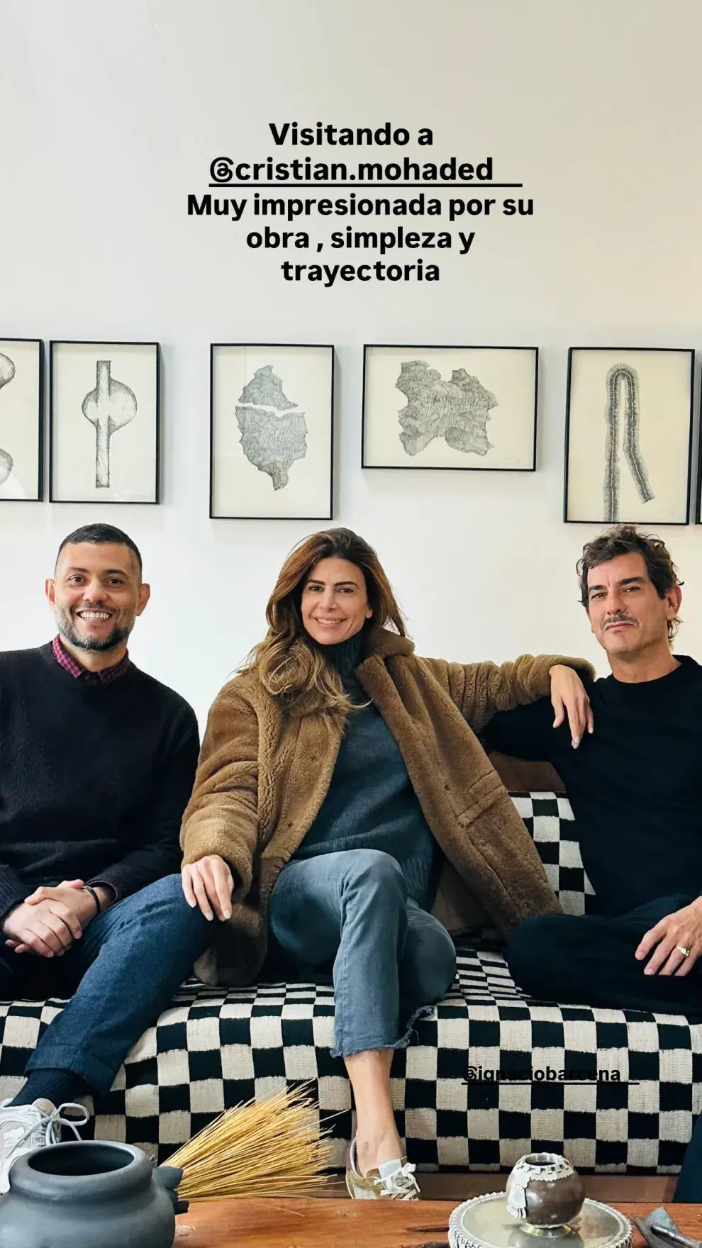 Juliana Awada con uno de los abrigos de la temporada