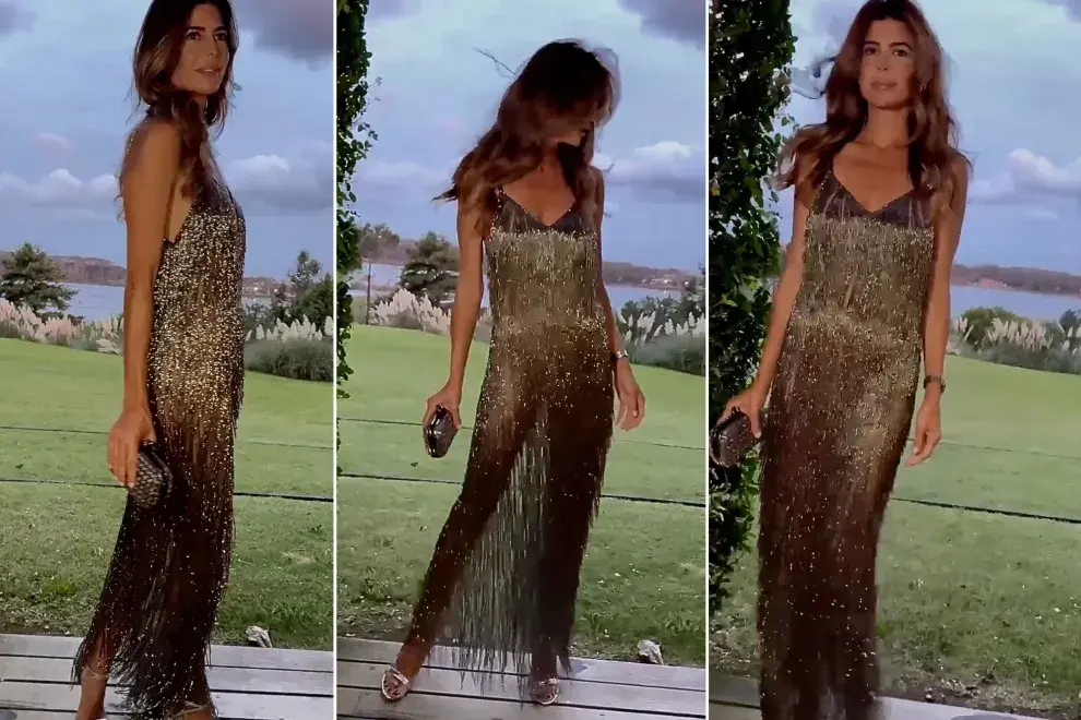 Juliana Awada sumó zapatos en color plata a su look