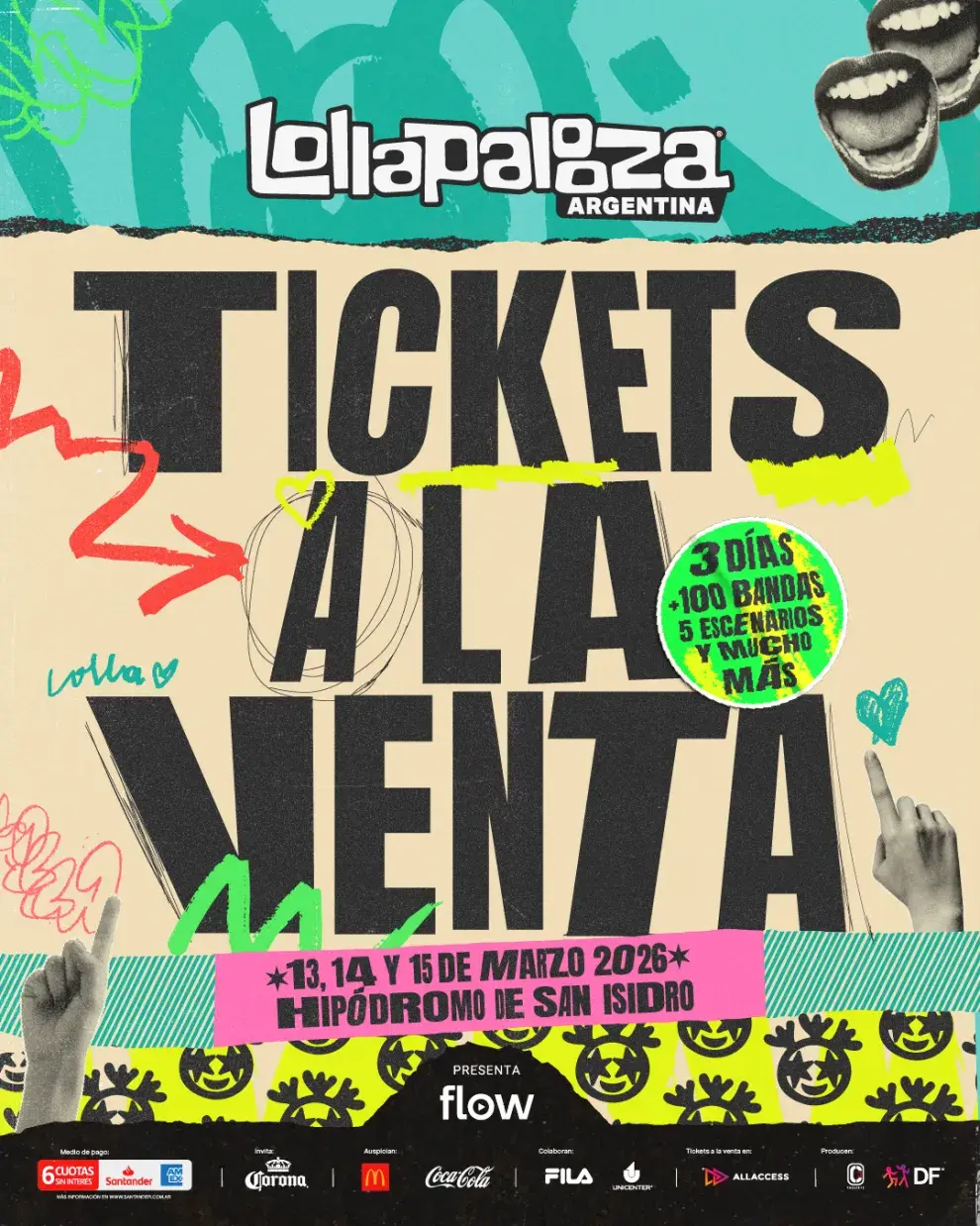 Banner de Lollapalooza 2026.