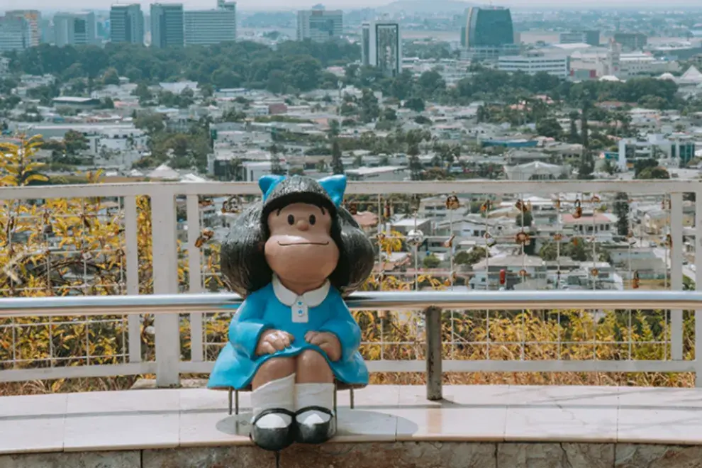 Mafalda, chocha en el mirador de Bellavista, en Guayaquil.