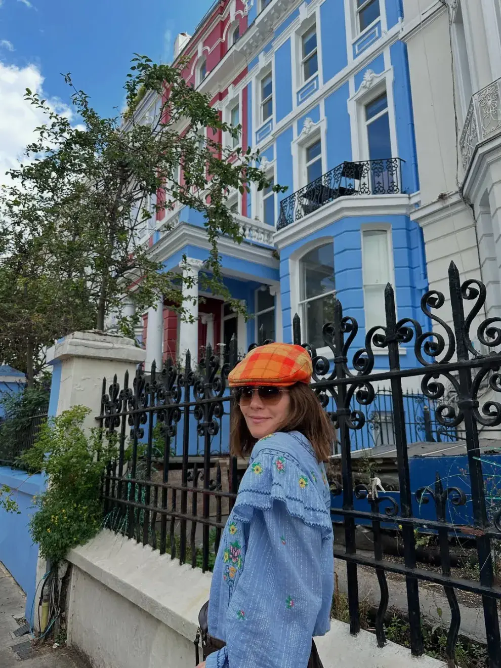 El look vintage de Natalia Oreiro en Londres.