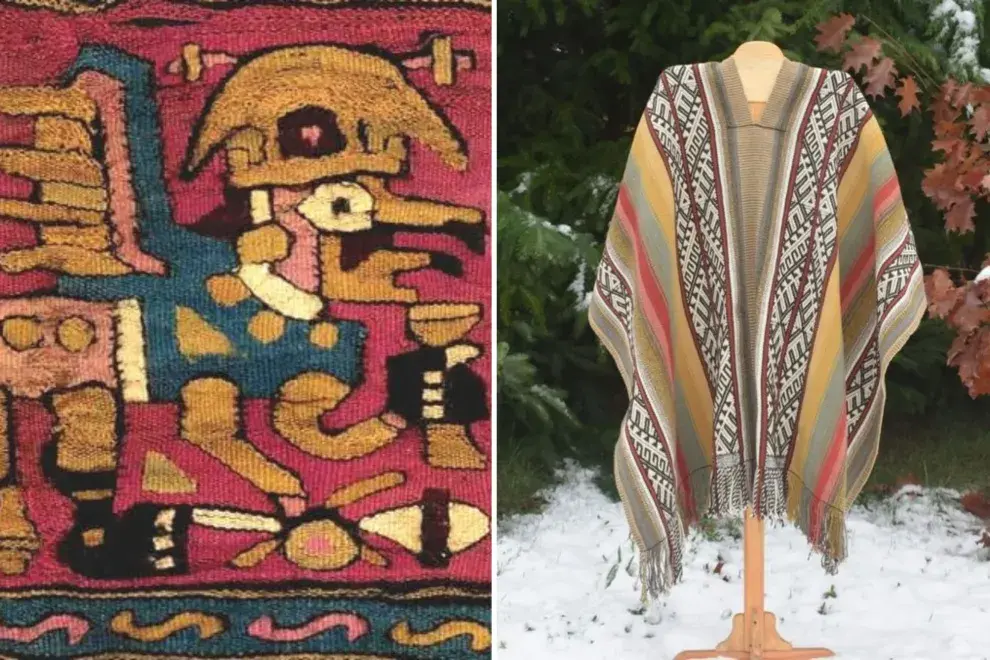Ponchos realizados por Elvia Albornoz: su historia.