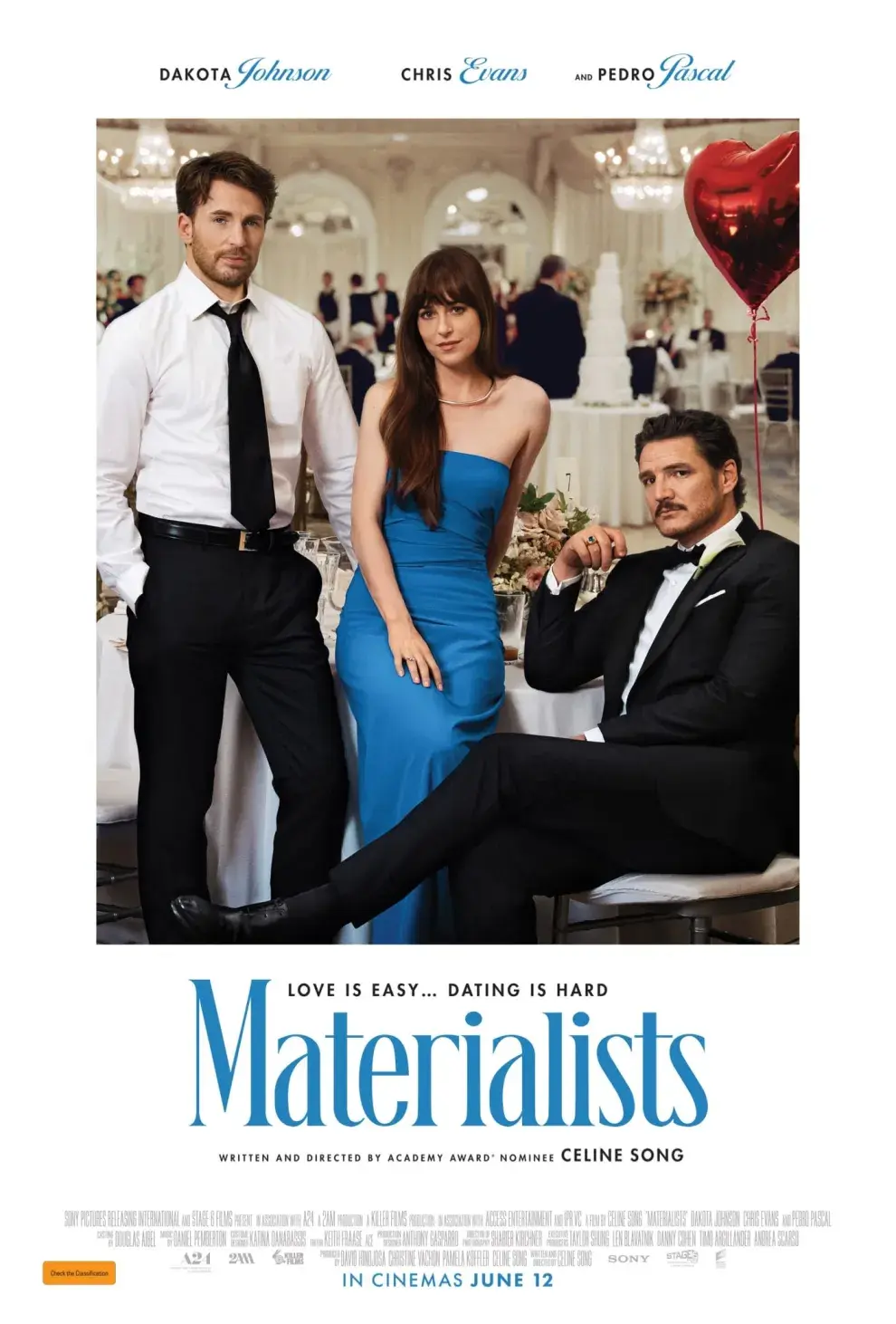 Póster de Amores Materialistas, la nueva película de Dakota Johnson.