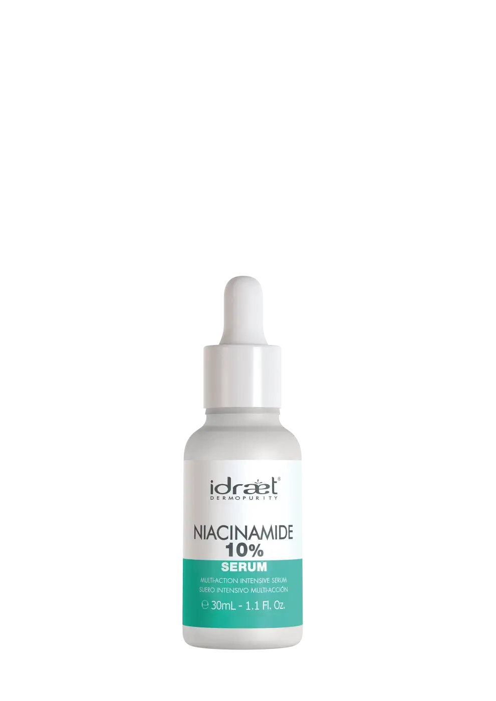 Serum Niacinamide 10% (Idraet, $23.000): sérum multiacción antioxidante, hidratante, seborregulador, antiinflamatorio y despigmentante.