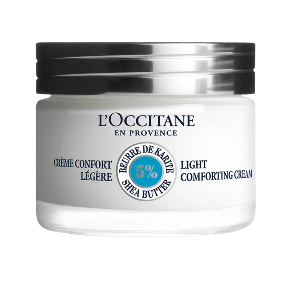 Crema Ultra Ligera Karité. Enriquecida con manteca de karité (5%), esta crema de textura ligera ofrece a tu piel comodidad instantánea y eficacia hidratante durante 24 horas (L’Occitane, $62.230)