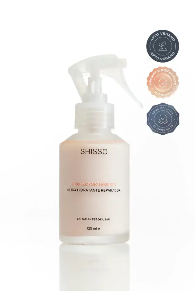 Protector térmico Shisso: protege del calor, hidrata, repara, fortalece y es antioxidante.