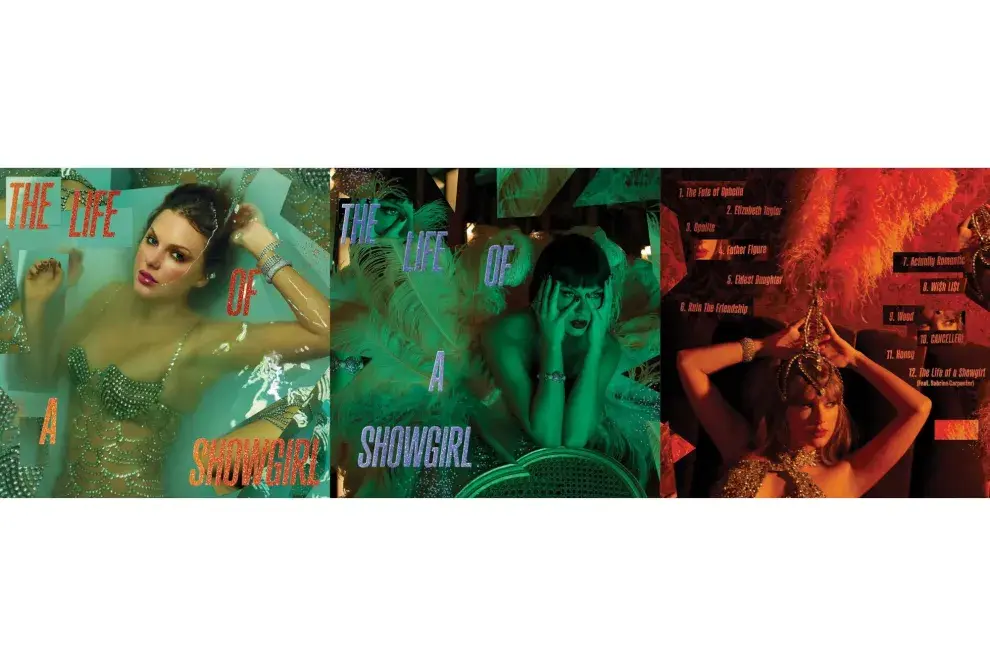 Las diferentes portadas y contraportada del nuevo disco de Taylor Swift.