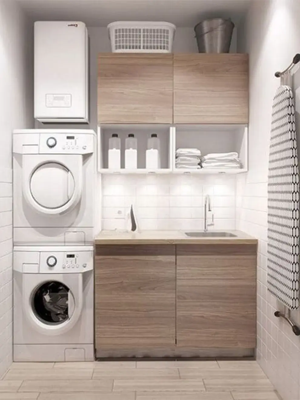 El blanco siempre es el color elegido para agrandar ambientes pequeños