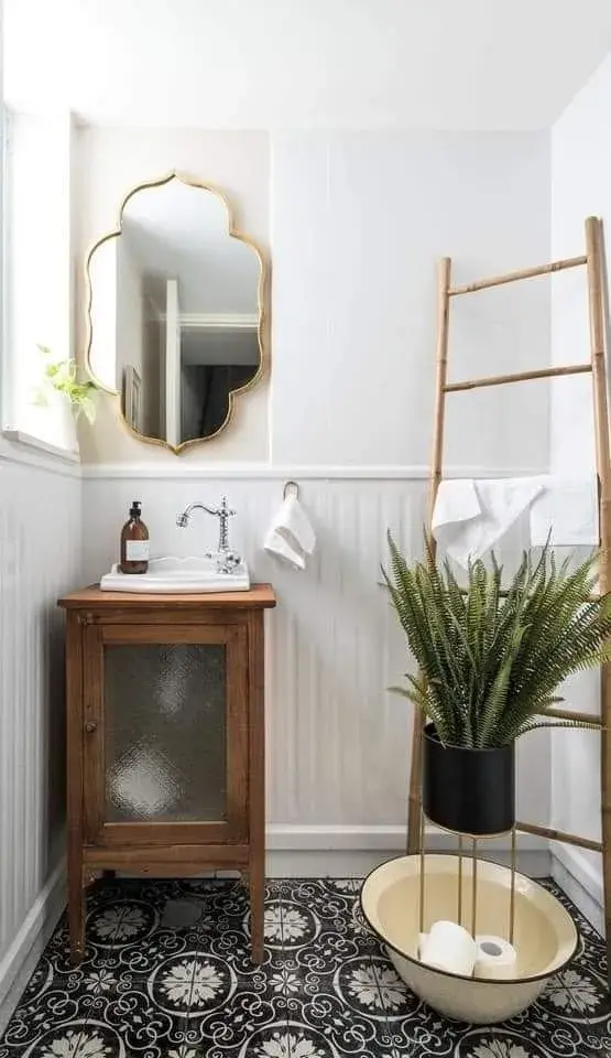 Vanitorys y muebles de guardado originales para baños pequeños