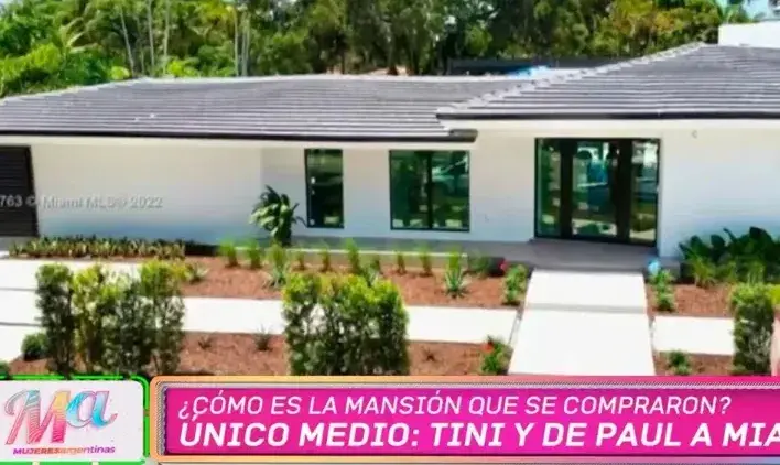 La nueva casa de Rodrigo de Paul y Tini en Miami