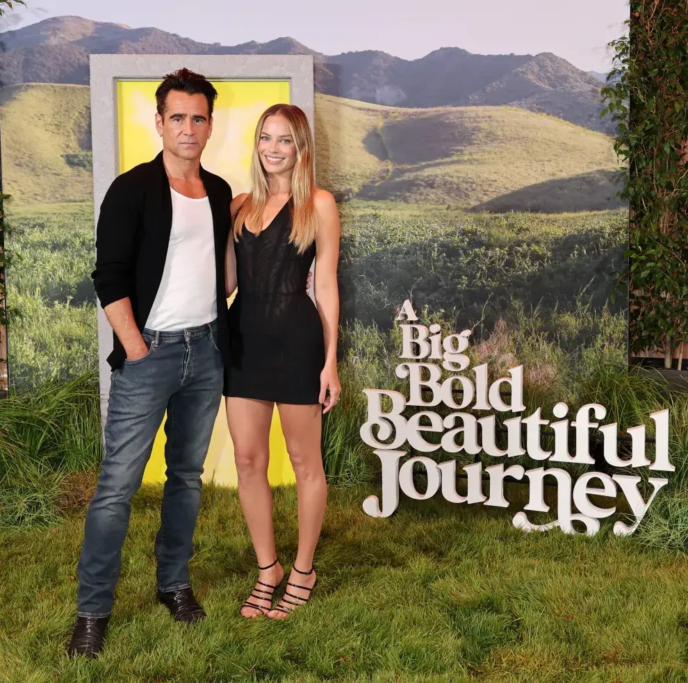 Colin Farrell y Margot Robbie en la premiere en Los Ángeles de A Big Bold Beautiful Journey.
