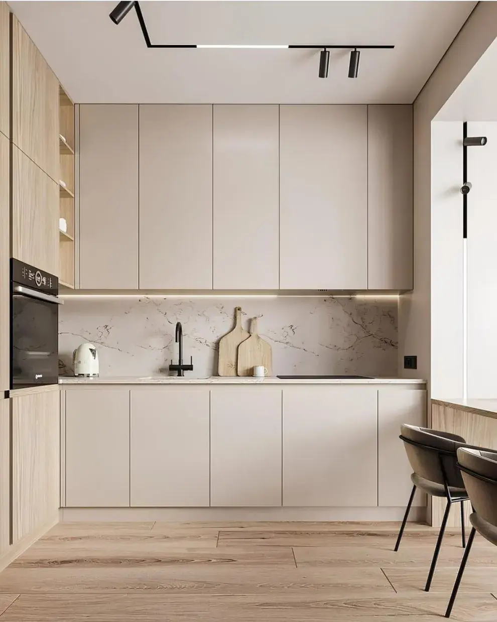 Cómo aprovechar el espacio en cocinas modernas y pequeñas: ¿diseño en L, en U o lineal?