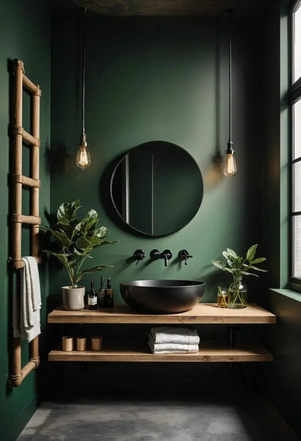 Los colores de baños que son tendencia en 2025: tonos oscuros, texturas naturales y lavamanos protagonistas.