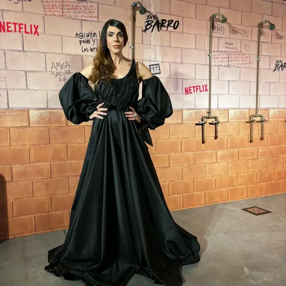 Payuca en la fiesta por el estreno de En el barro.