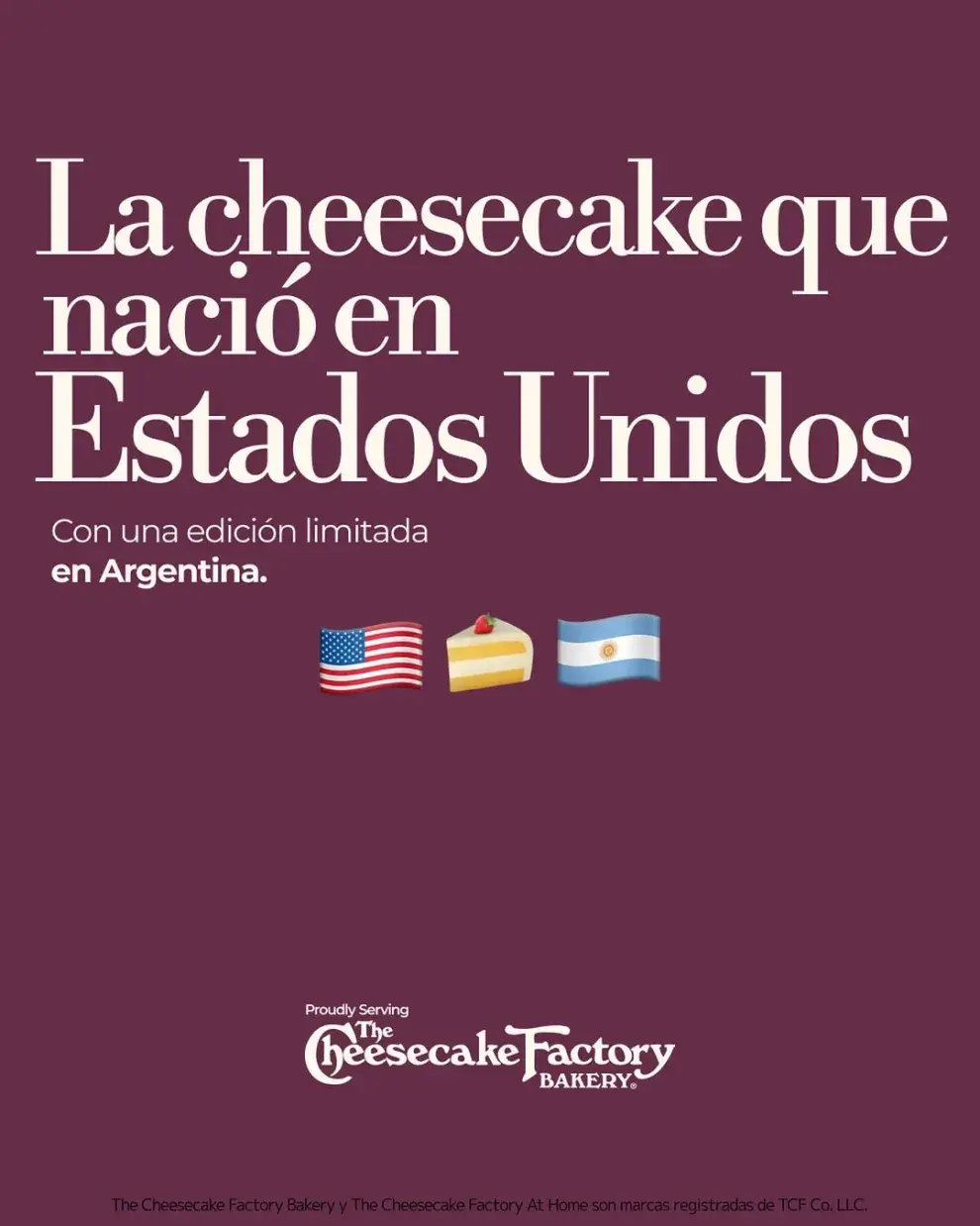 Foto de la llegada de The Cheesecake Factory a la Argentina.