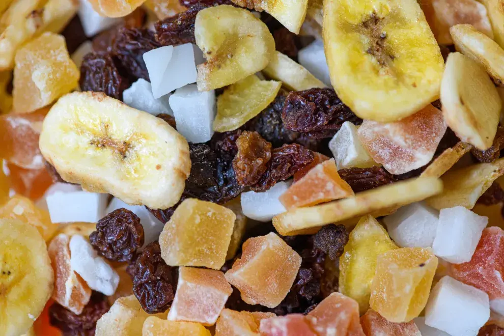 Foto de frutas deshidratadas.