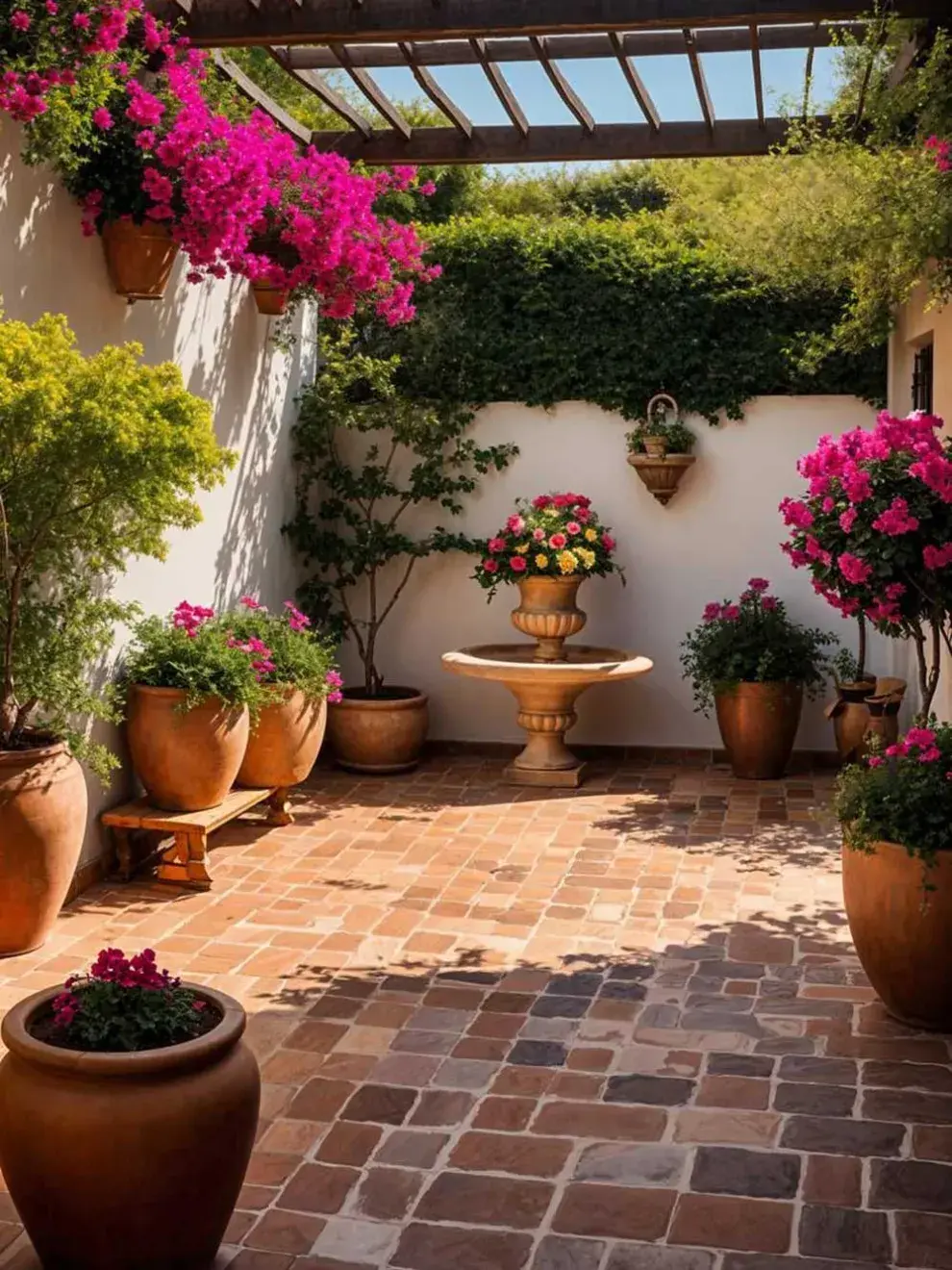 Las plantas son un recurso decorativo accesible que aporta frescura y color a cualquier patio.