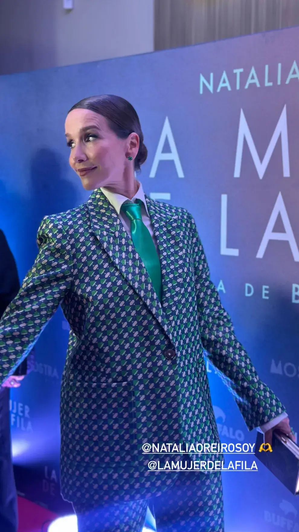 El look Power Suit de Natalia Oreiro en el estreno de La mujer de la fila.