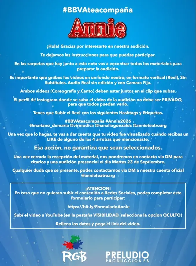 Annie 2026 en Argentina: se abrieron las audiciones para buscar protagonista.