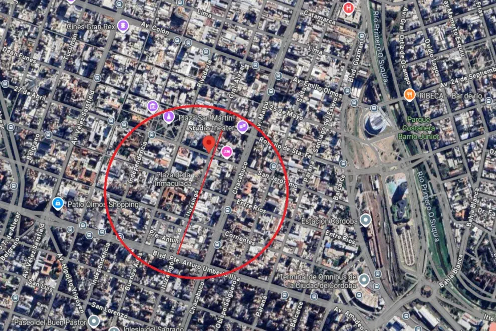 El polo comercial mayorista de la ciudad de Córdoba: la ubicación de la calle Ituzaingó.