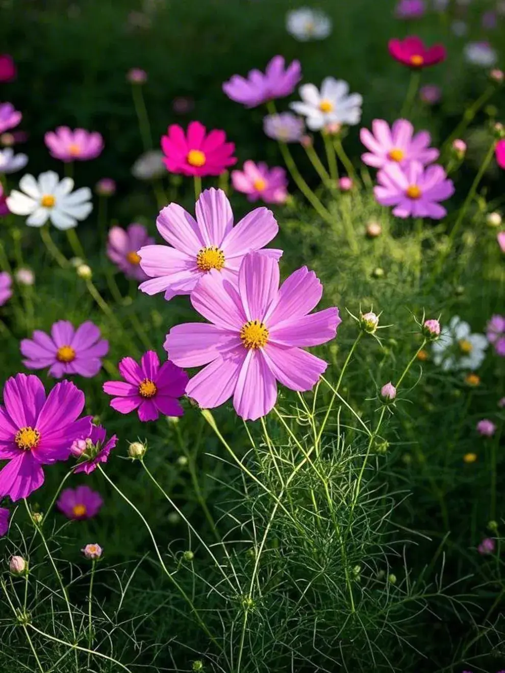 Los cosmos son como bailarinas del jardín: livianos, etéreos y siempre en movimiento