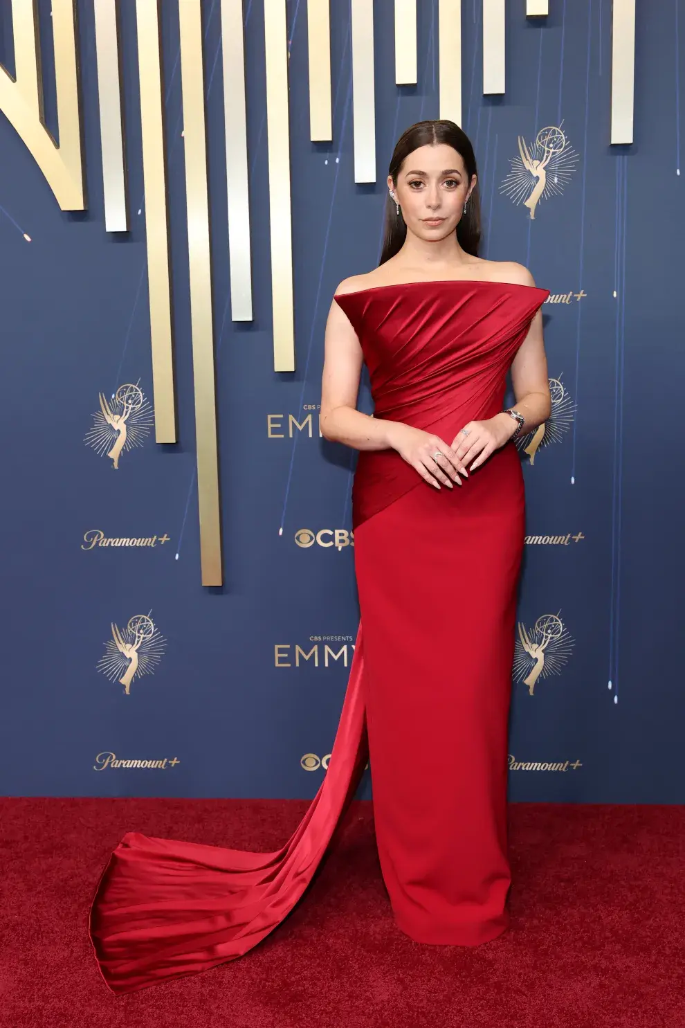 Cristin Milioti en la alfombra roja de los Premios Emmy 2025.