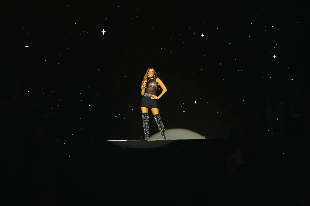 Catherine Fulop en el show de Erreway en el Movistar Arena.