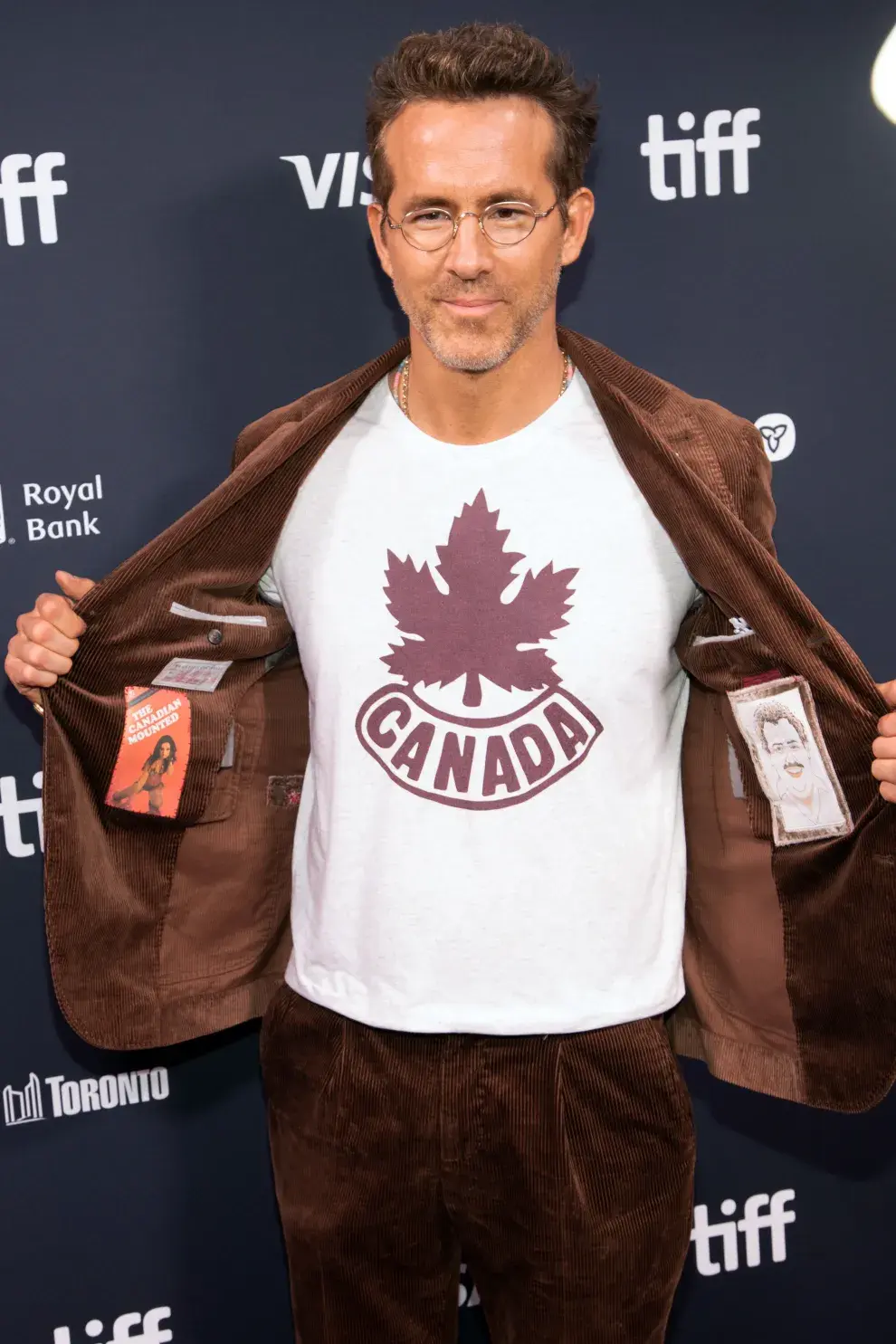 El actor mostró con orgullo una remera canadiense