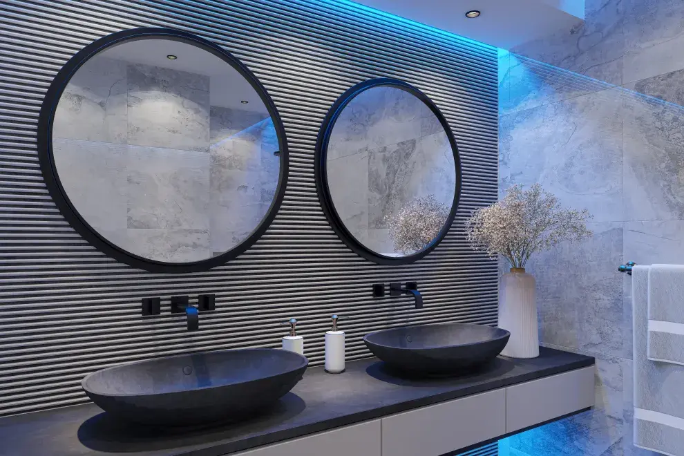 Tendencias en iluminación de baños: lámparas y espejos con LED integrados