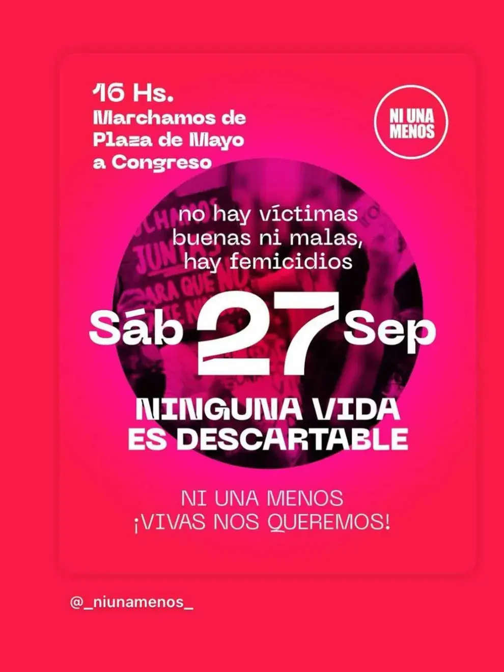 La movilización tendrá lugar este sábado a partir de las 16 horas