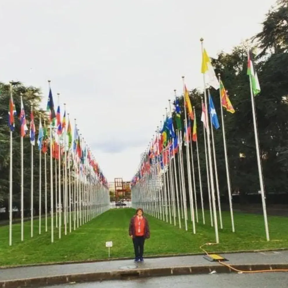 Andrea Casamento llegó hasta las Naciones Unidas con su mensaje.