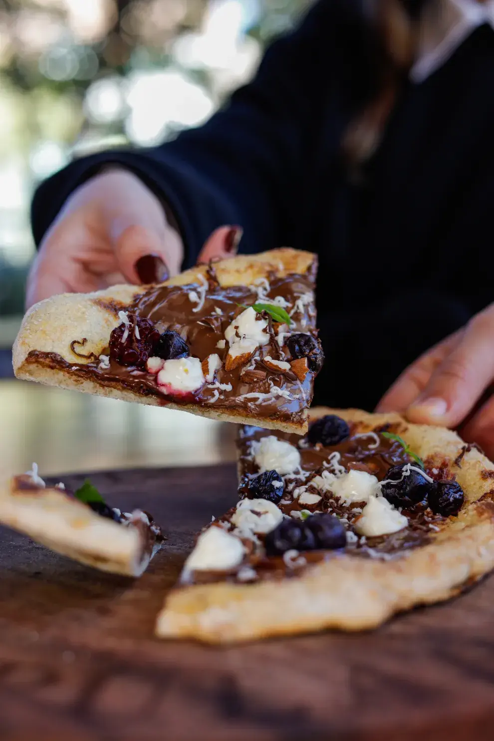 pizza dulce, para celebrar el día del chocolate