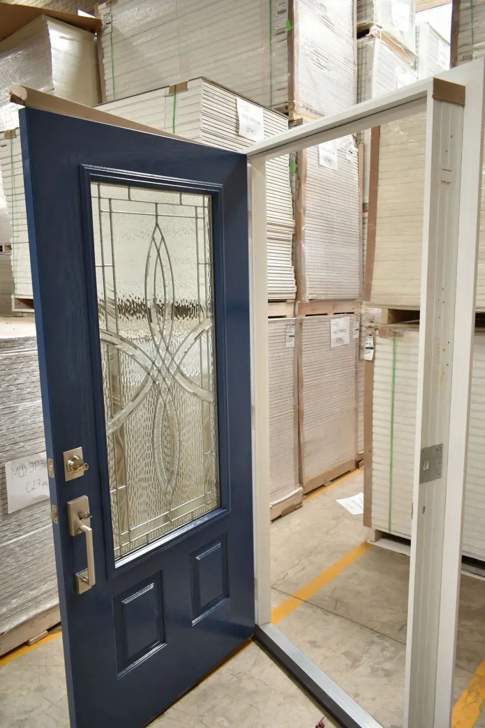 puerta de fibra de vidrio.
