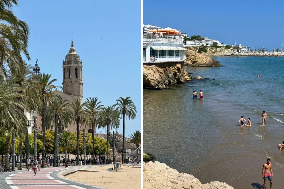 Imperdible recorrer la rambla y darse un chapuzón en el mar de Sitges.