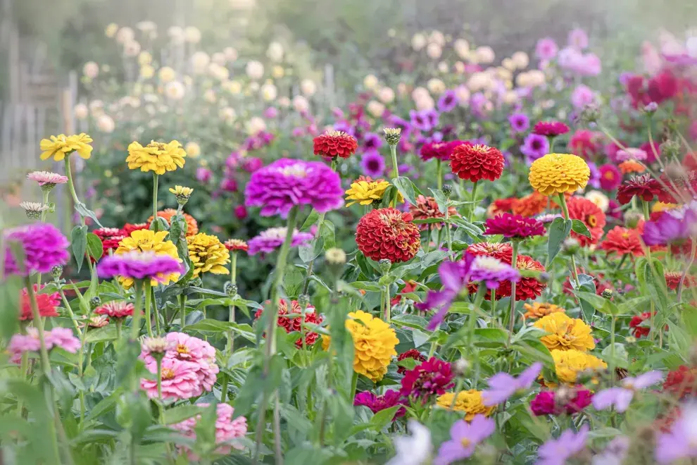 Plantas ideales para sembrar en septiembre y llenar tu jardín de color en verano: Zinnias.