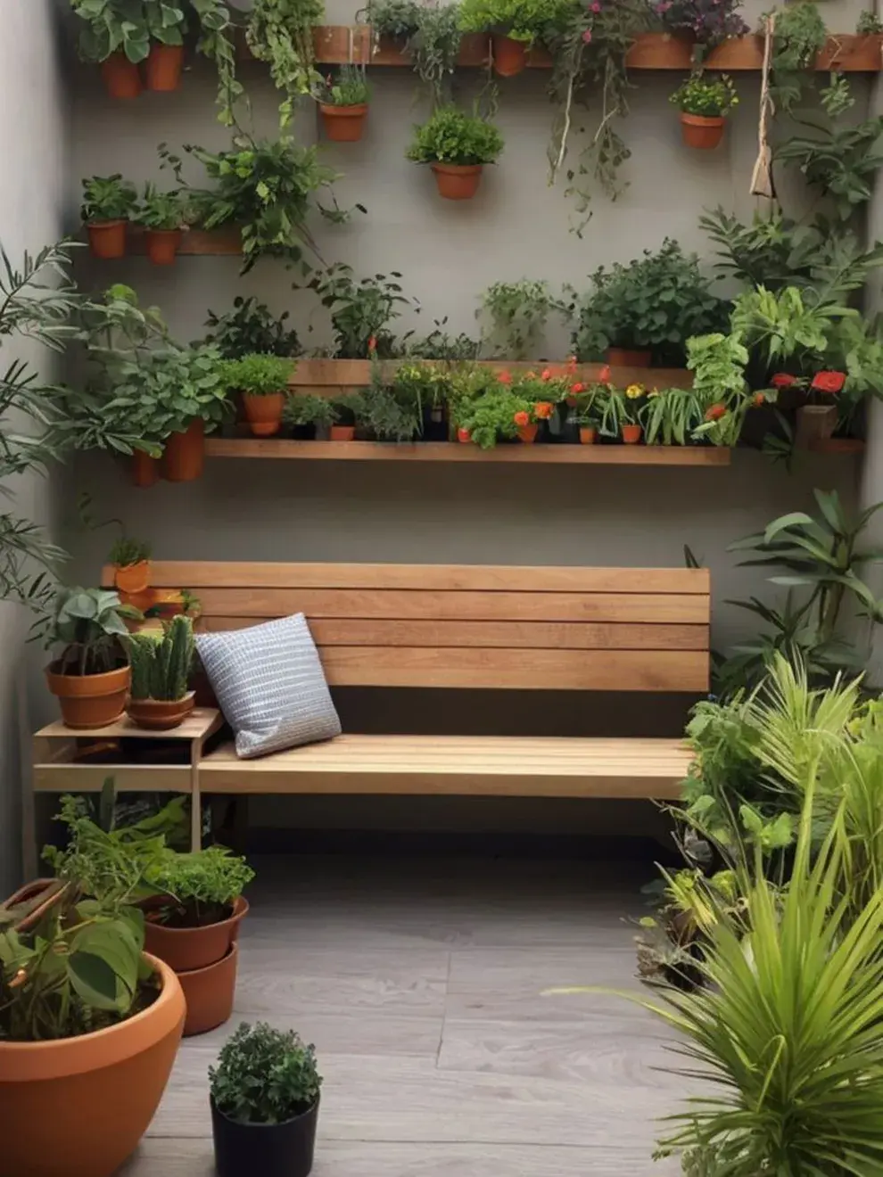Elegí bancos que escondan herramientas de jardinería de manera elegante, combinando funcionalidad y estética.