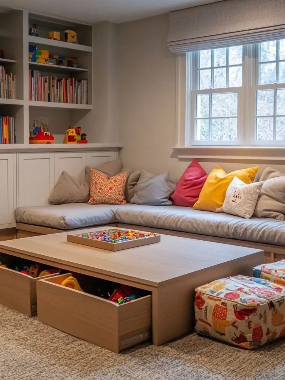 Una mesita pequeña, materiales a mano y mucha libertad.