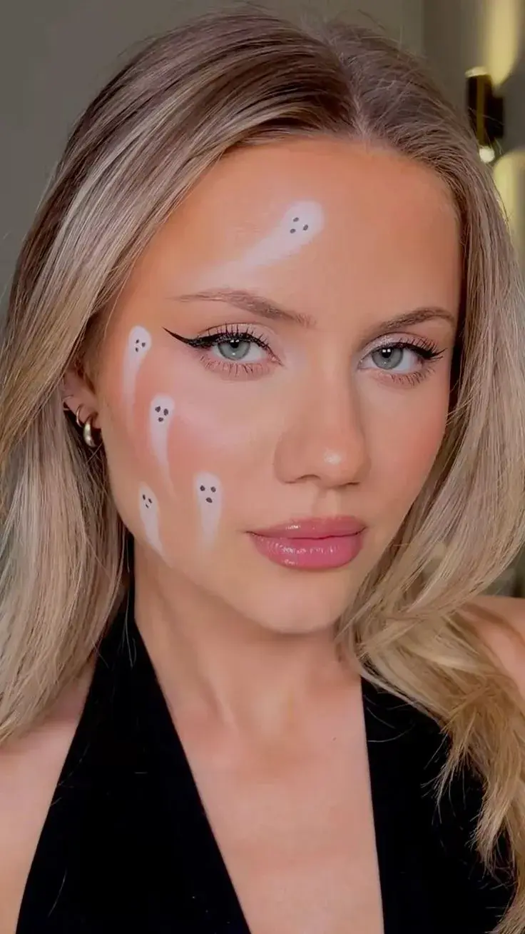 Podés hacer fantasmas por toda la cara. 