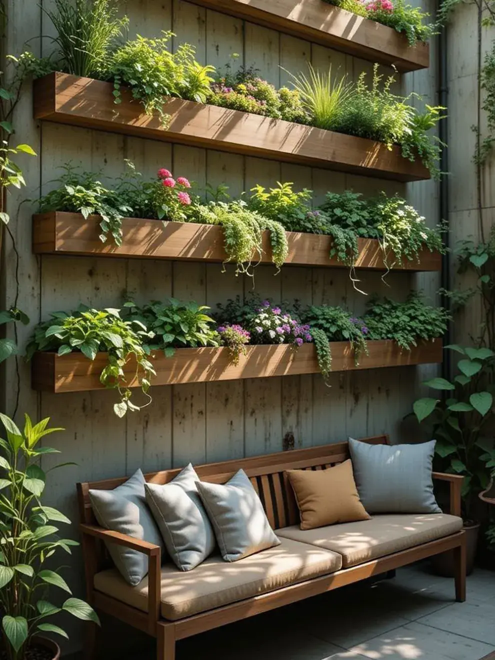 Aprovechá las paredes para cultivar enredaderas y hierbas aromáticas