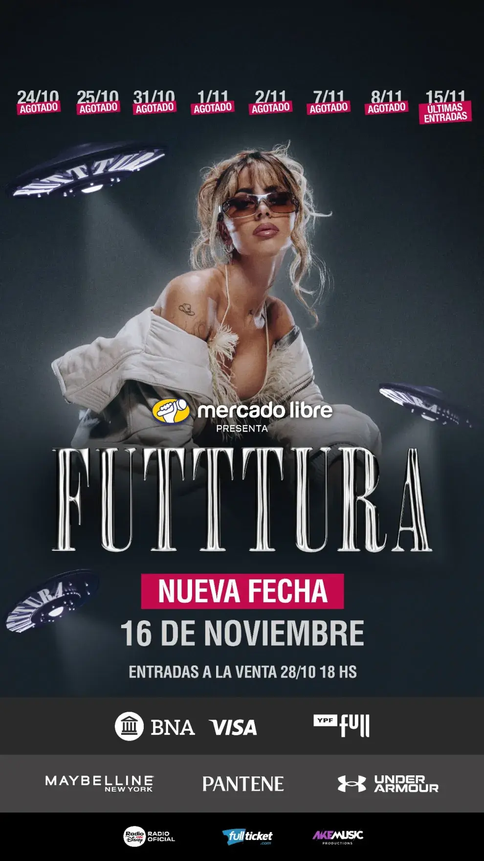 En Buenos Aires anunció una nueva fecha el 16 de noviembre