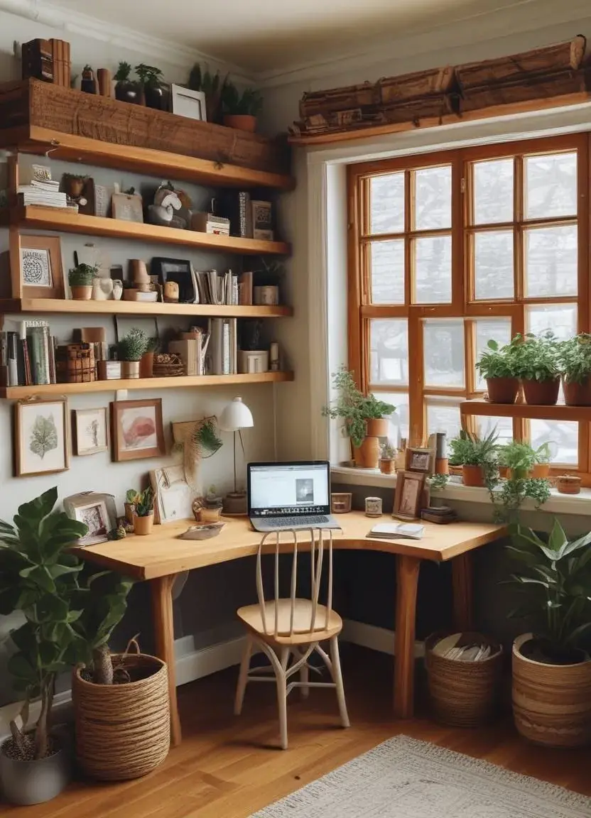 En forma de medio circulo para aprovechar el rincón