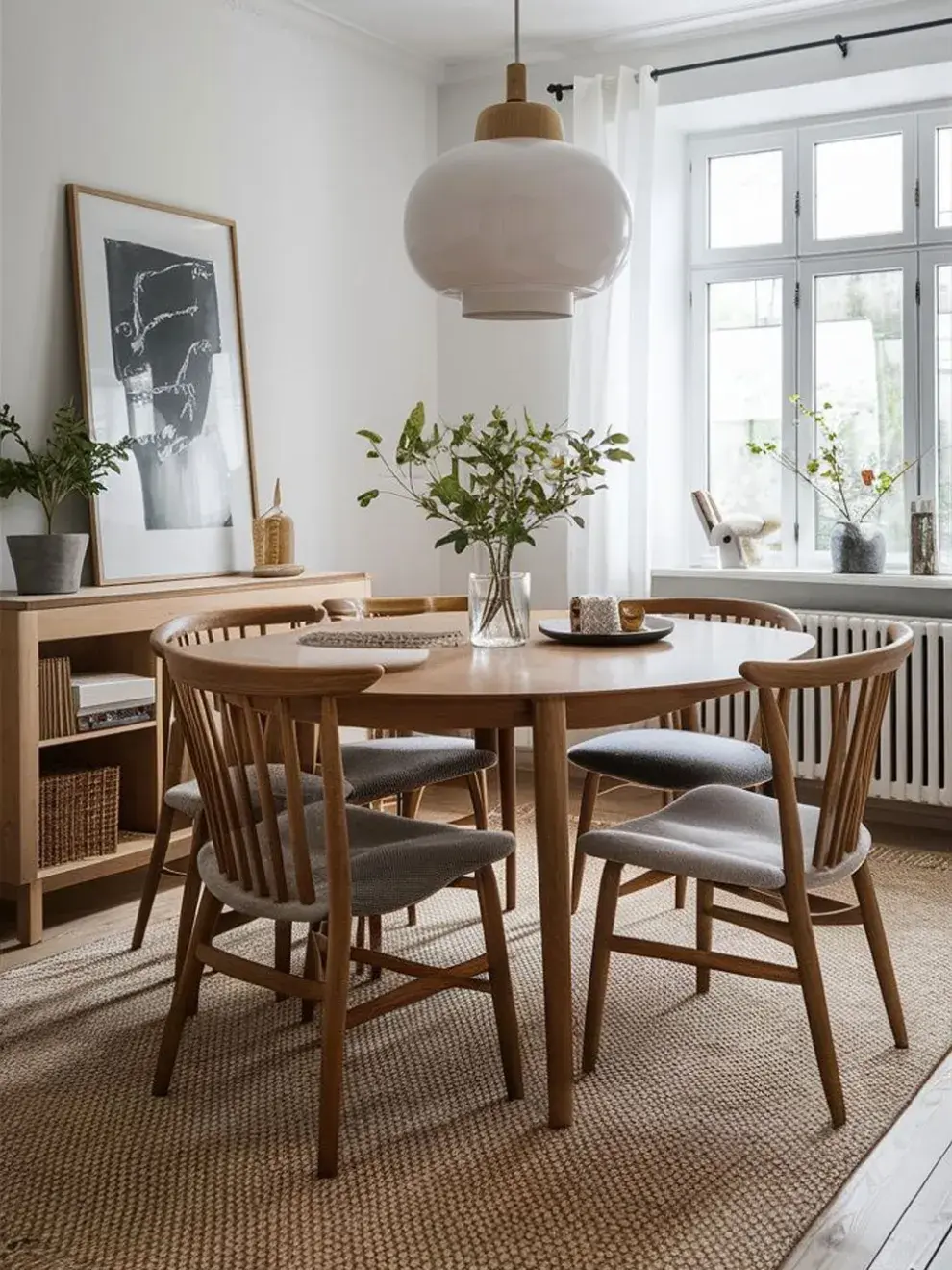 Comenzá por la mesa: elegí un modelo de líneas rectas o forma suave, sin tallas, en madera natural o en blanco pulido.