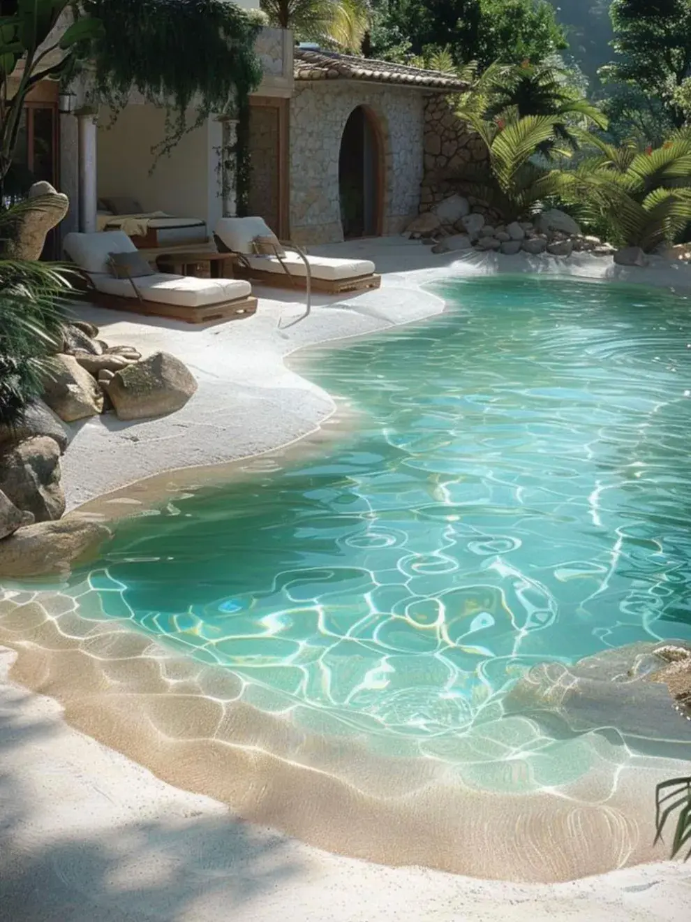 Con fondo de piedras o símil arena, cualquier opción es válida