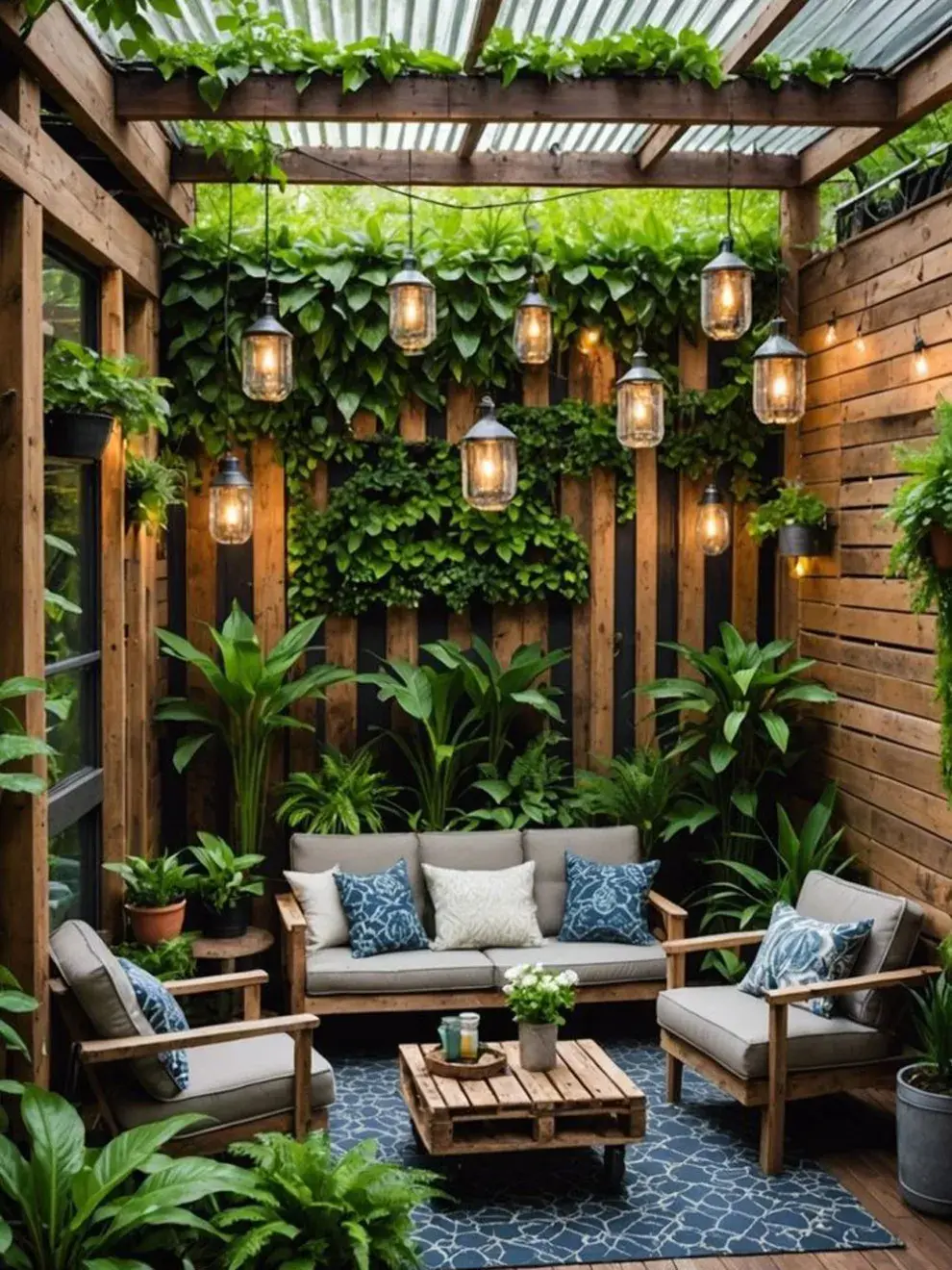 Creá un ambiente mágico al atardecer con guirnaldas de luces, faroles o velas.