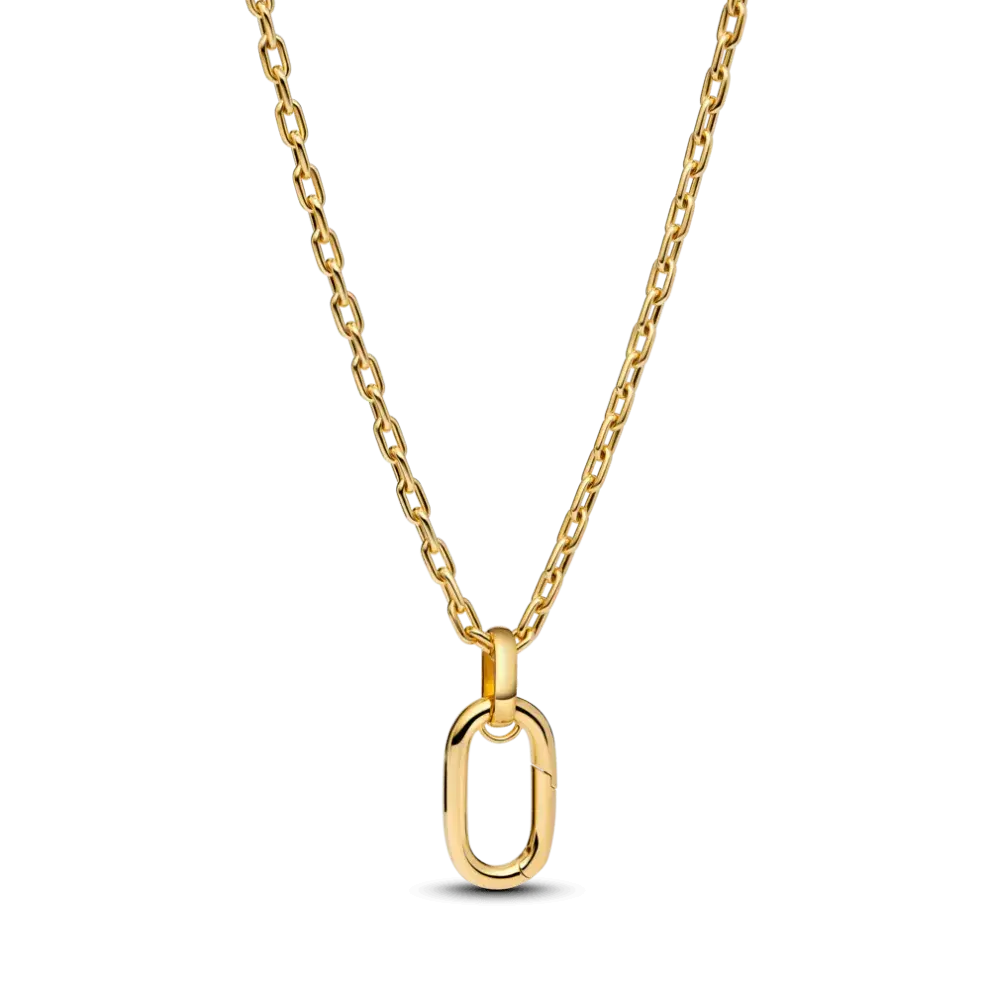 Collar de cadena de eslabones personalizable con baño de oro de 14k (PANDORA $ 980.800)