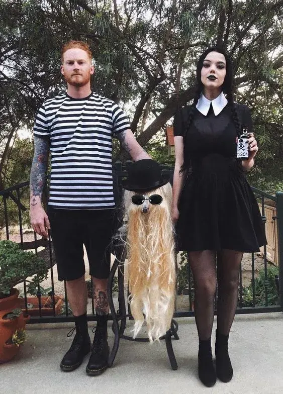 Foto de pareja en Halloween.