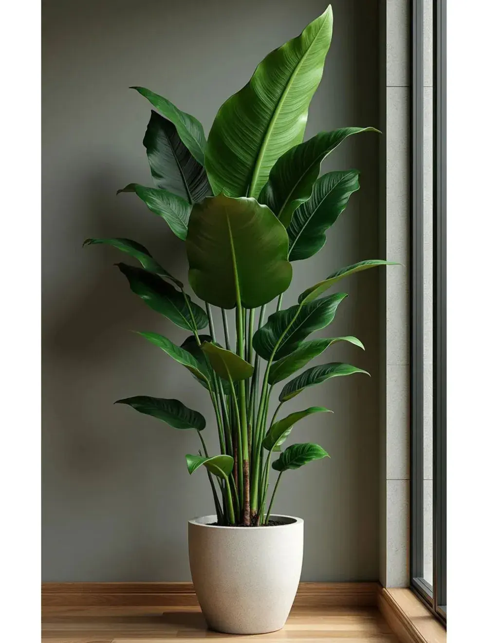 Estrelitzia nicolai, otra especie que se adapta perfectamente al interior