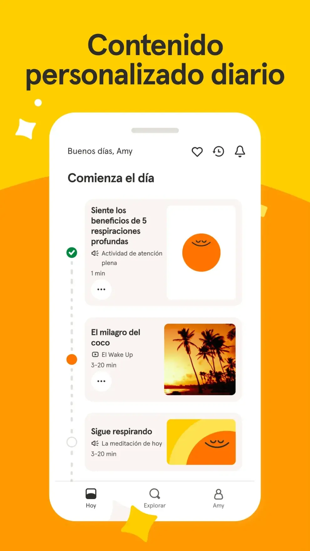 Así es Headspace, una de las mejores apps para dormir bien.