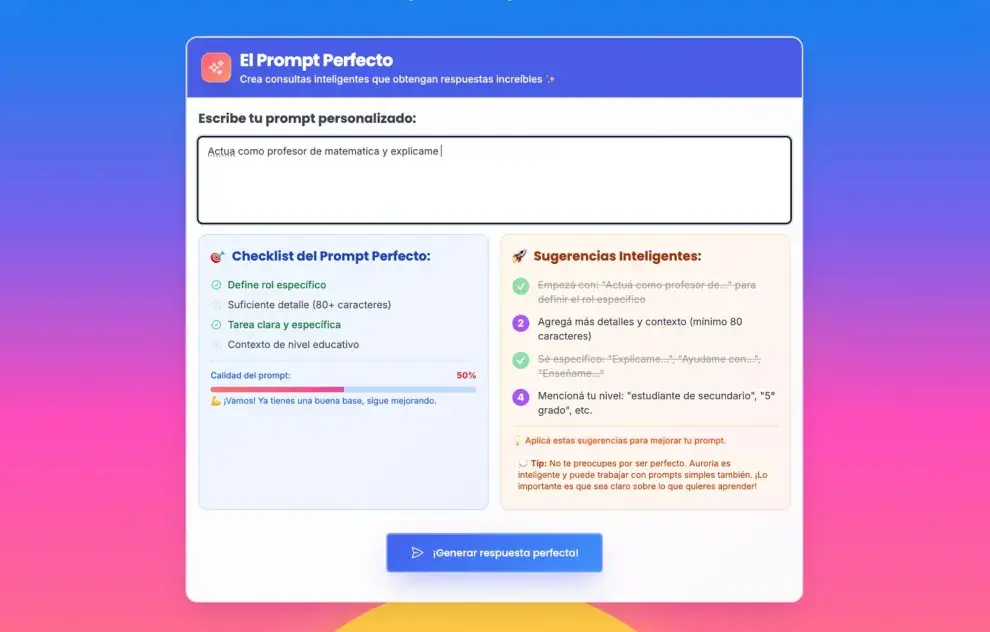 Auroria es una plataforma de inteligencia artificial diseñada exclusivamente para escuelas, para que puedan integrar IA sin miedo 